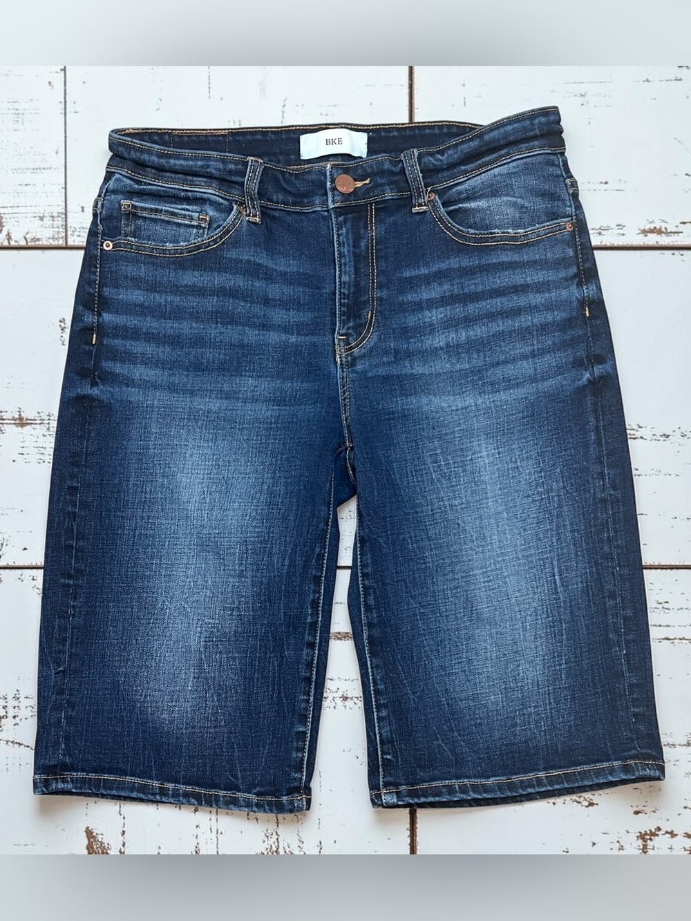 BKE PAYTON Bermuda Jean Shorts Sz 29 Distressed Stretch Coastal Cowgirl Y2K